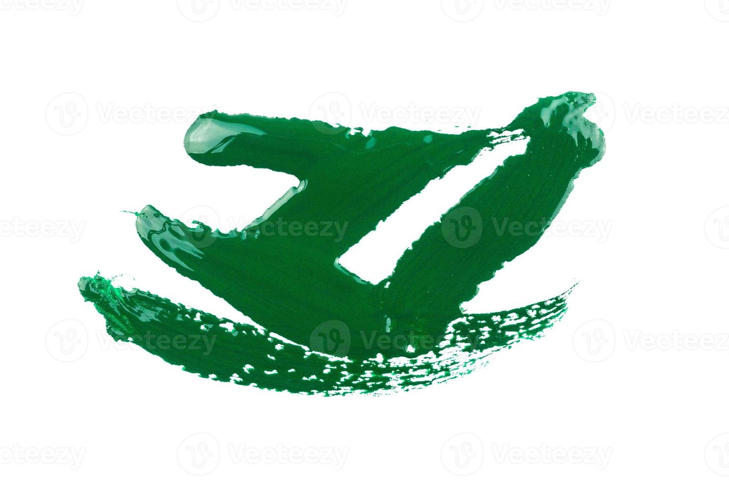 green paint on white background photo