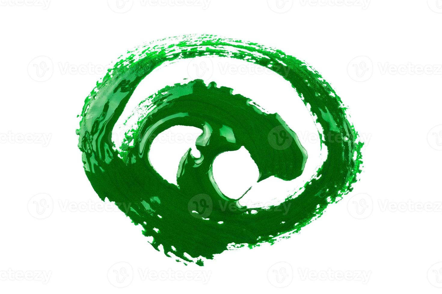 green paint on white background photo