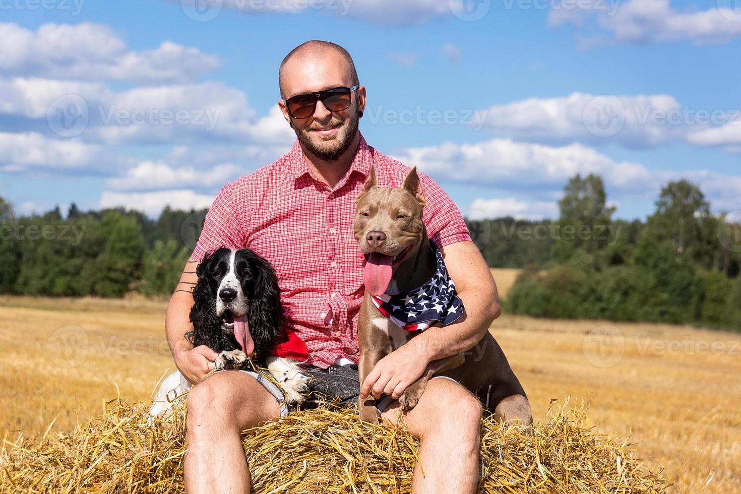 The man with the dog photo
