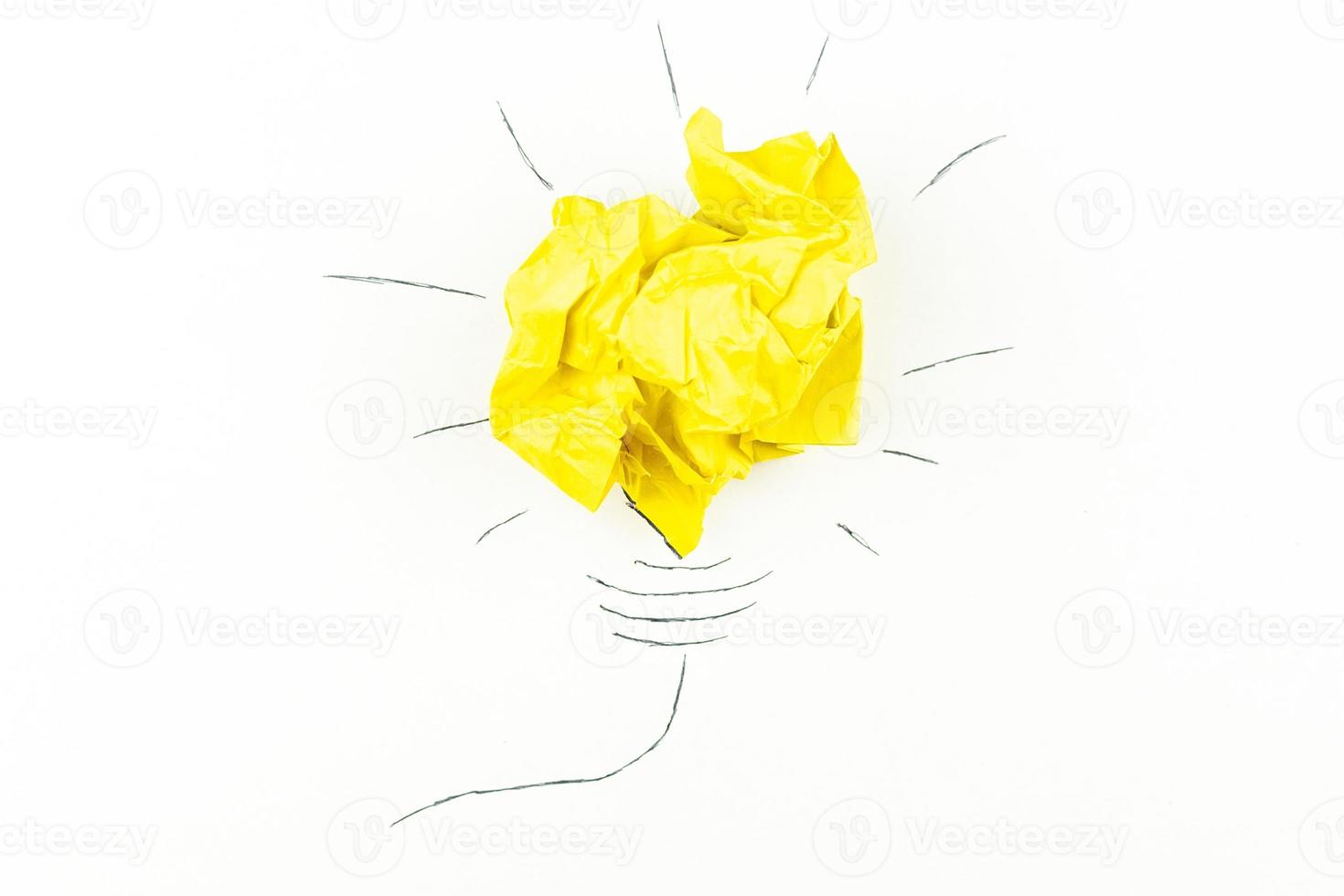 crumpled paper light bulb photo