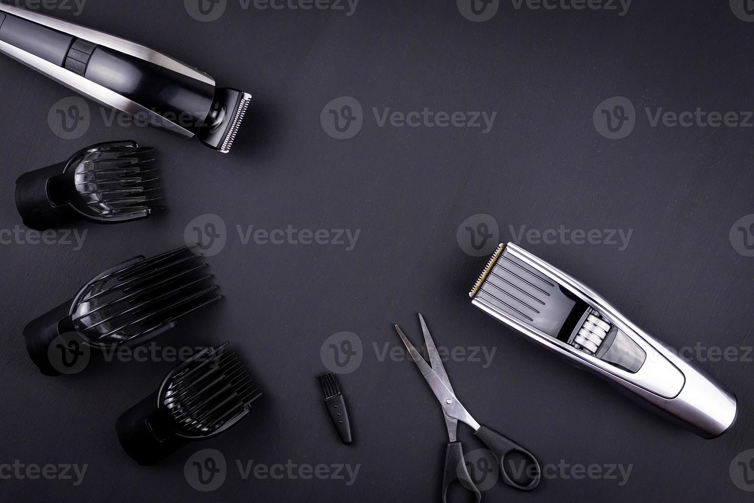 hair clipper black background photo