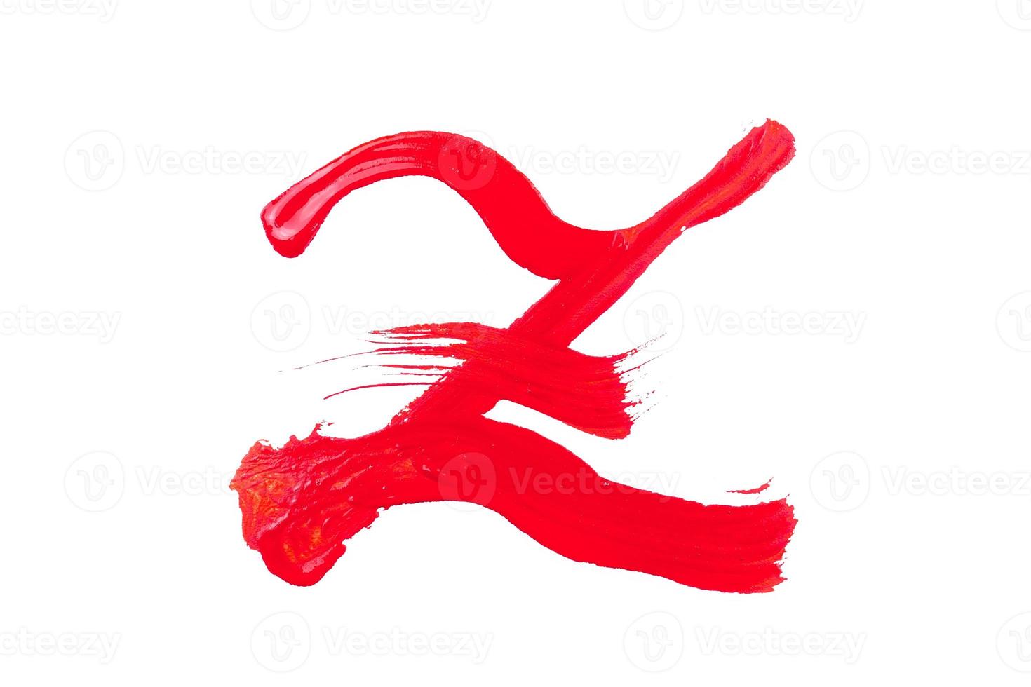 red paint on white background photo