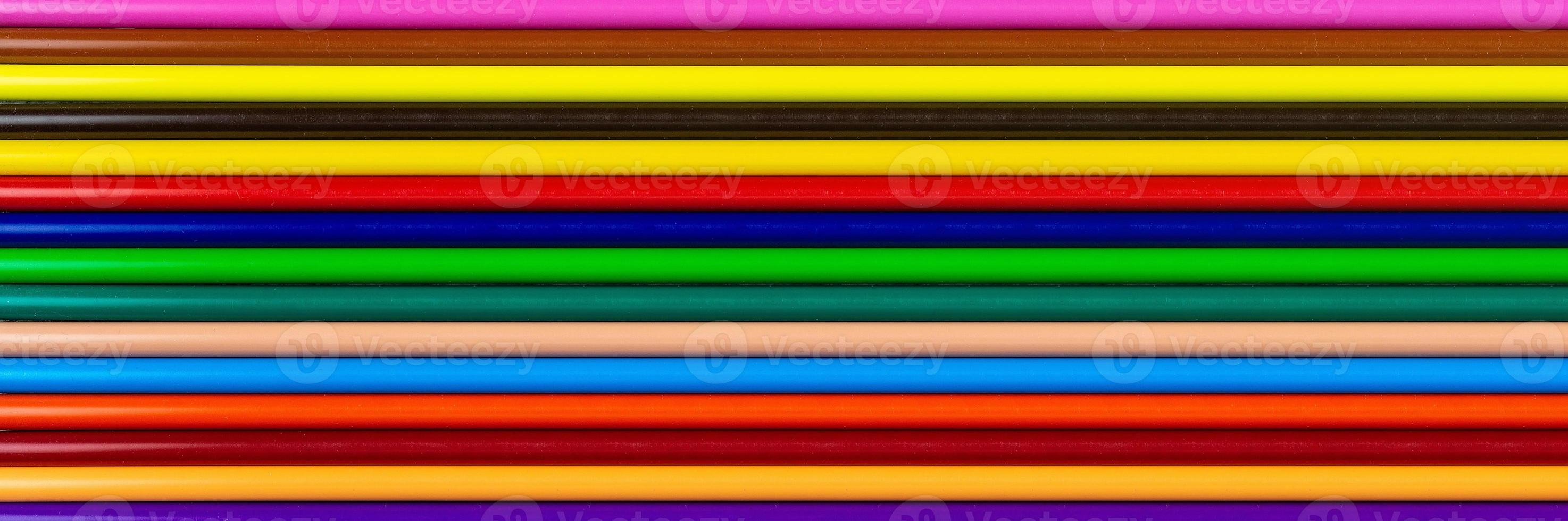 multi-colored pencils background texture photo