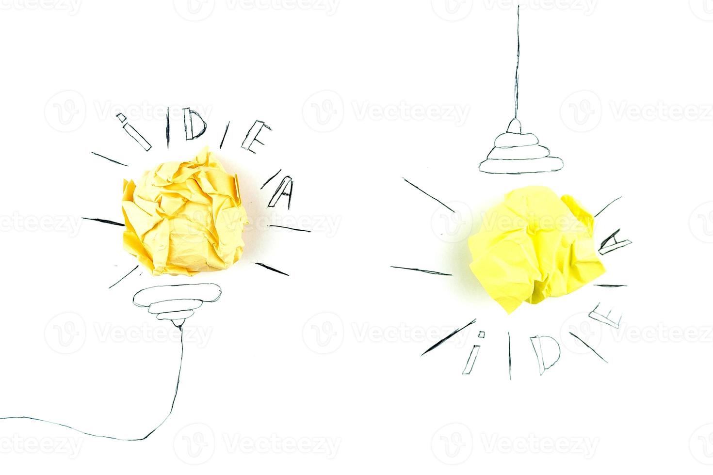 crumpled paper light bulb photo
