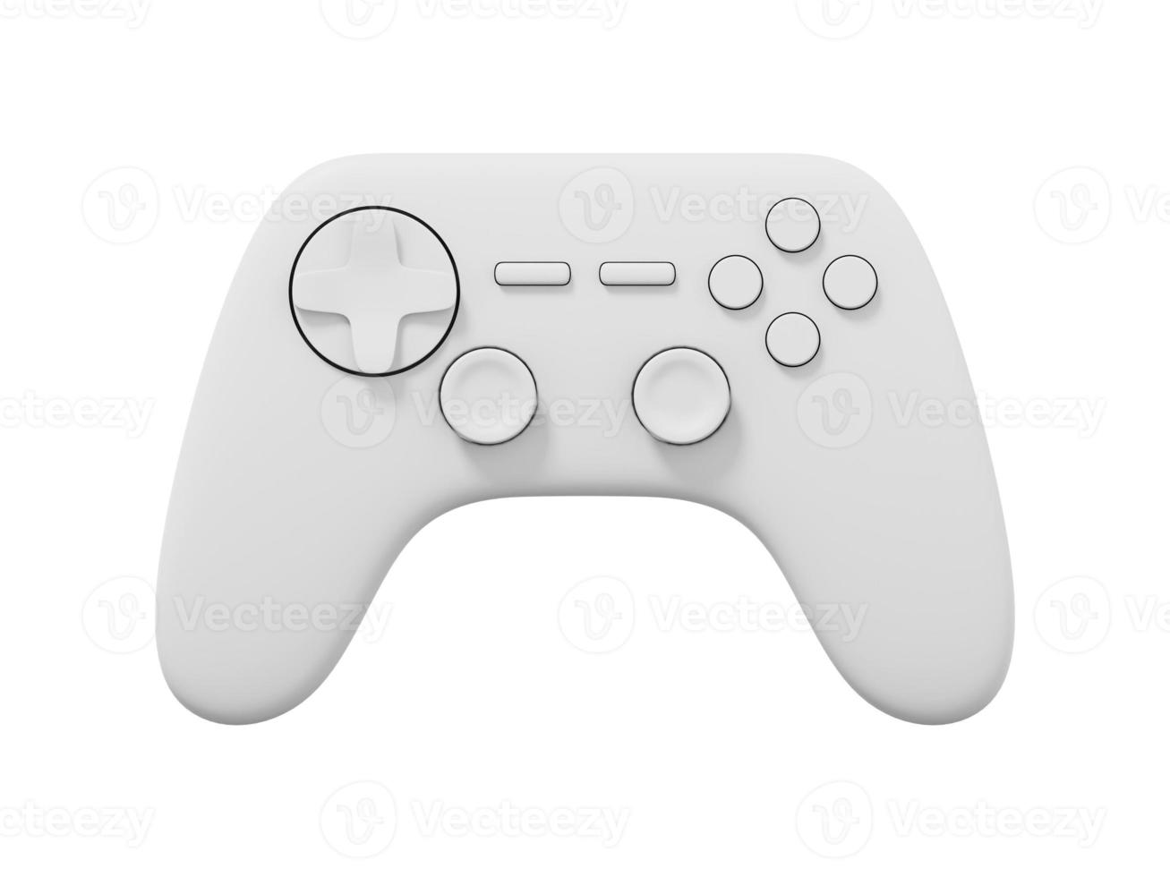 Realistic console game controller. Whitr isolated icon on white background. 3D rendering. photo