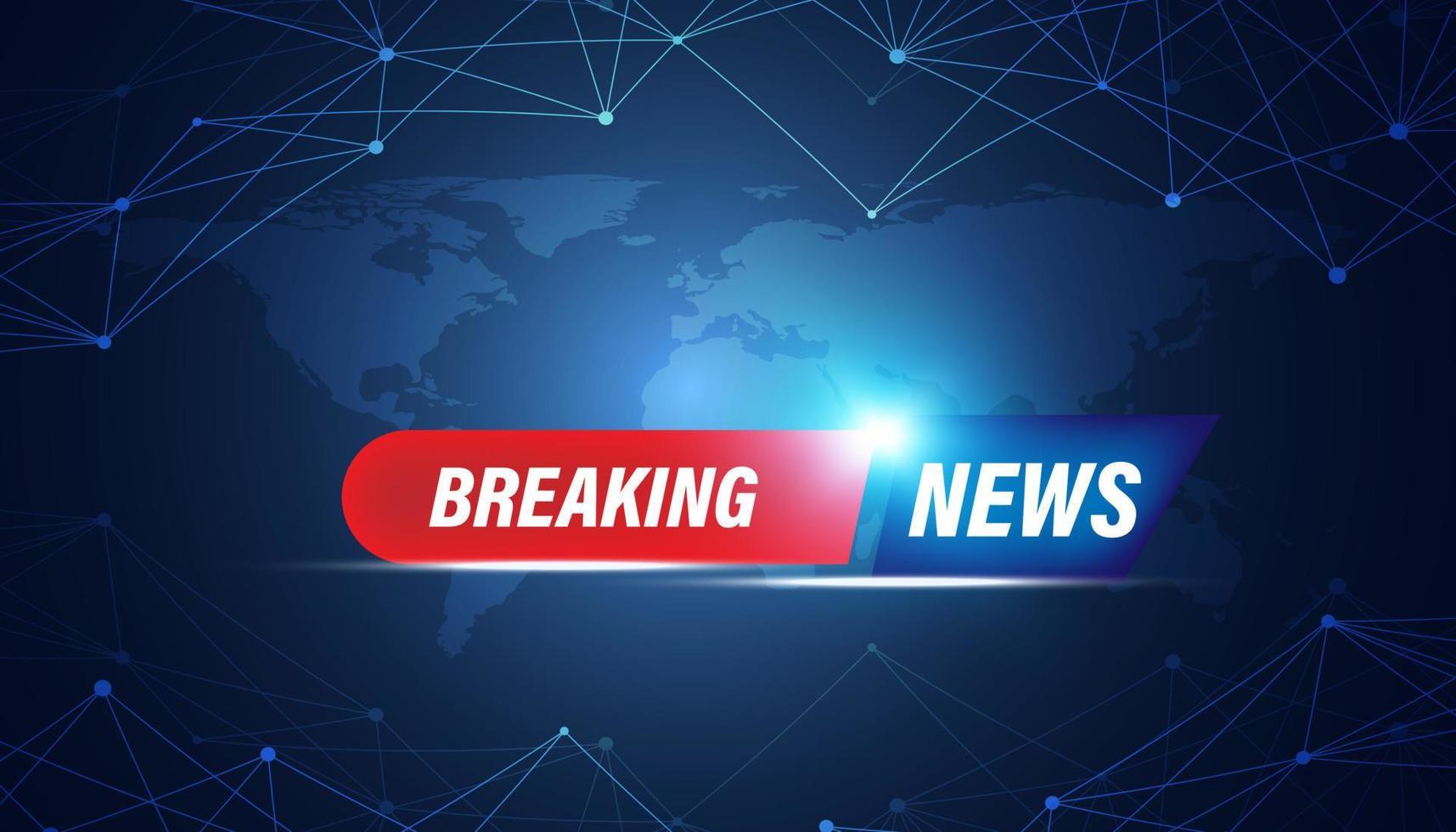 Abstract breaking news concept background, urgent news coverage, latest news on a blue background. vector