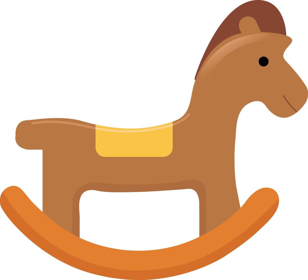 Gráfico de ilustración de vector de caballo mecedora para niños