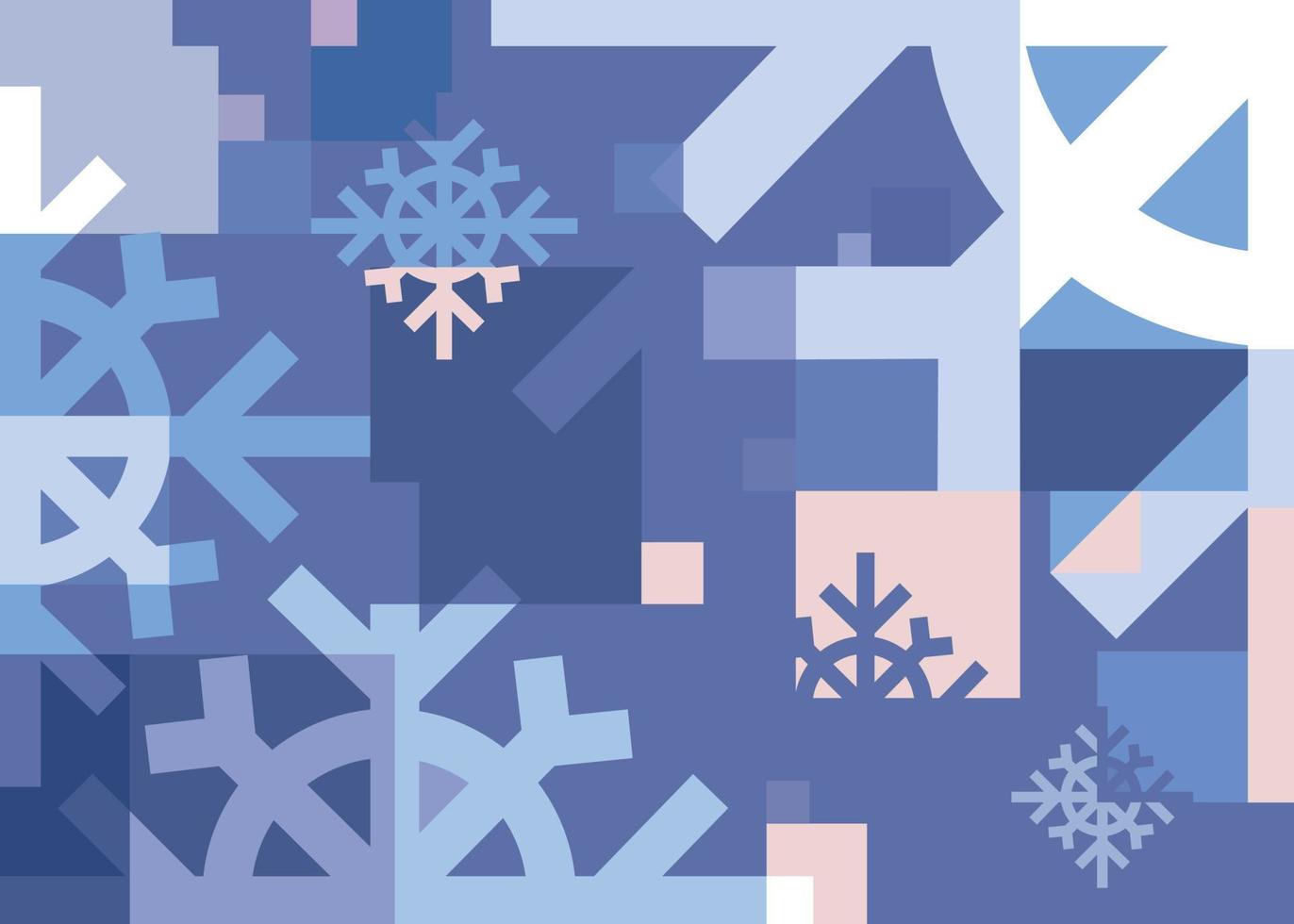 banner abstracto con copos de nieve. vector