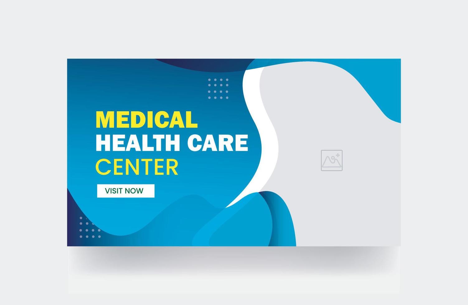 plantilla de banner web de miniatura de video de portada de miniatura de atención médica médica vector