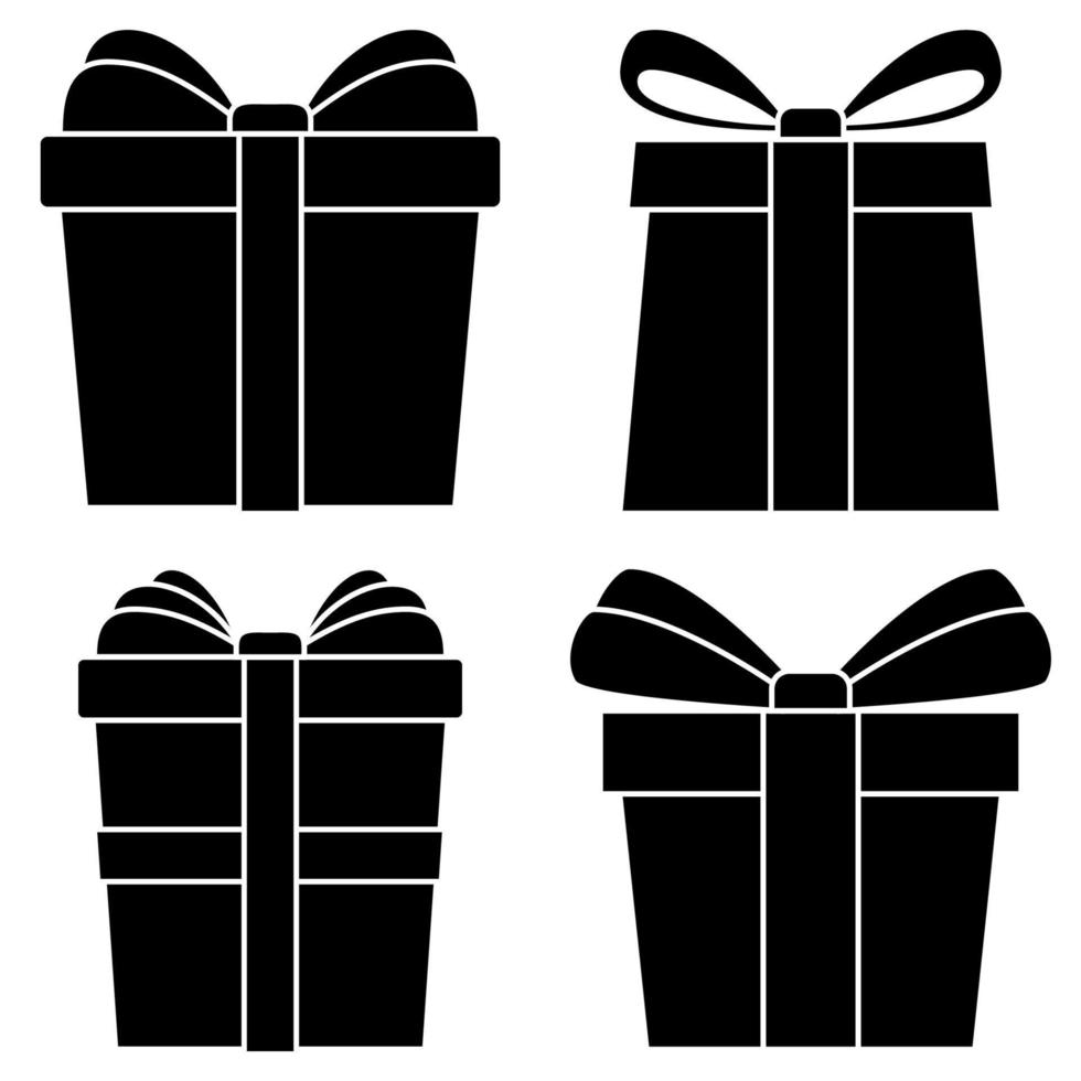 Caja de regalo aislado sobre fondo blanco. vector