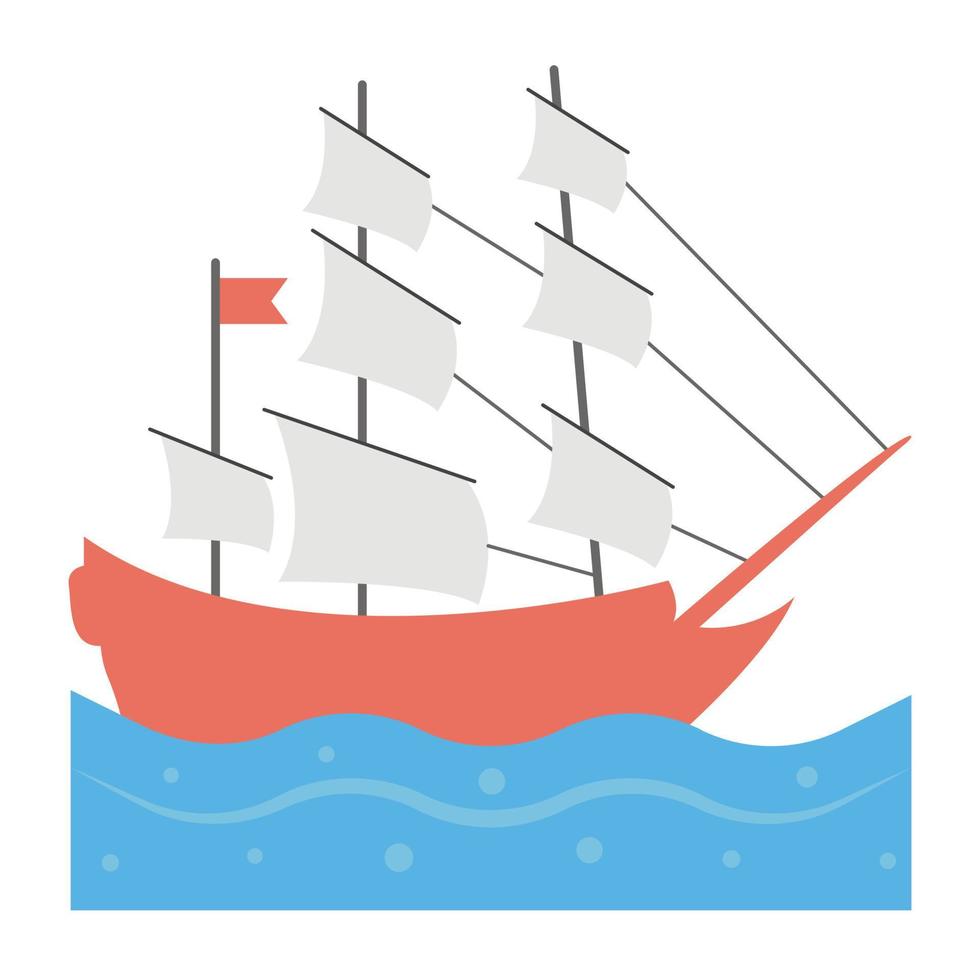 Trendy Pirate Ship vector