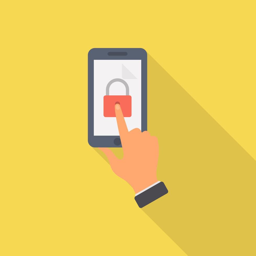 Trendy Mobile Lock vector