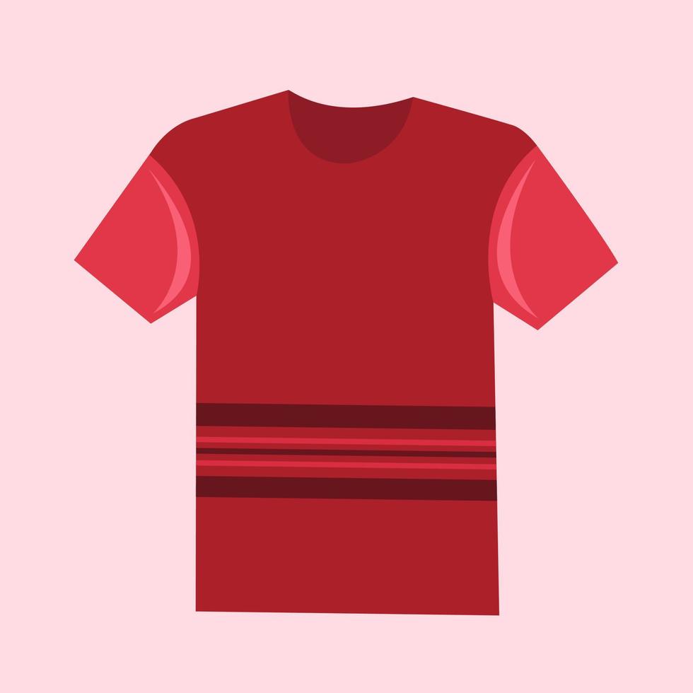 Red simple t-shirt vector illustration for graphic design and decorative element