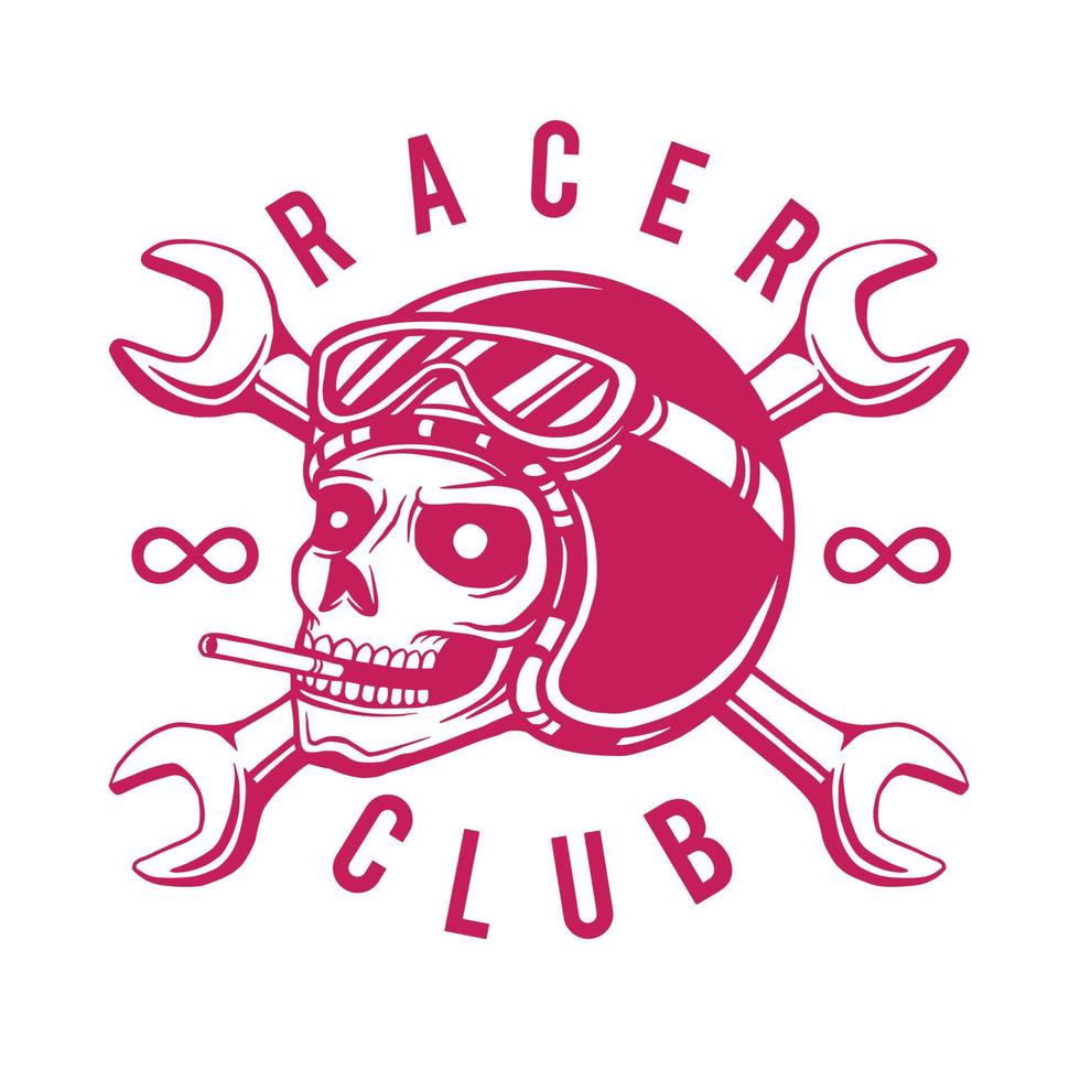 racer club illustration vector
