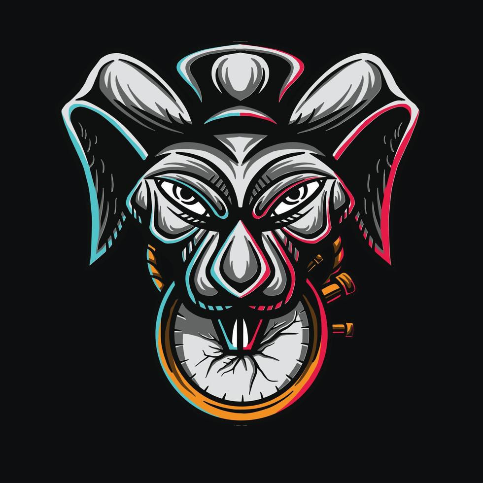 Magic Rabbit T-shirt Design vector