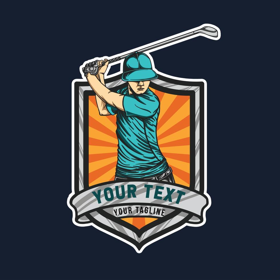 Golf Badge illustration design vector