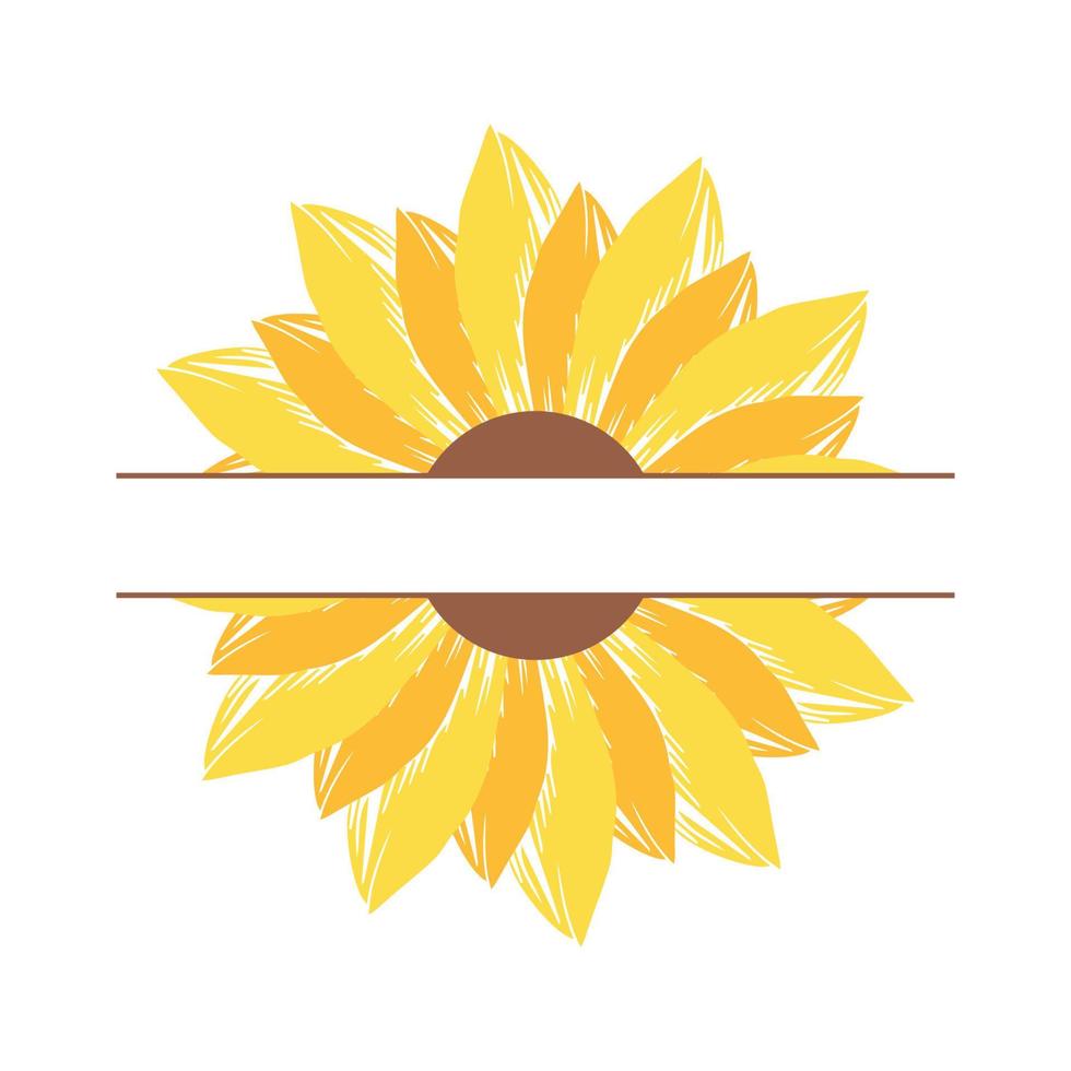 Beautiful and natural sunflower illustration vector