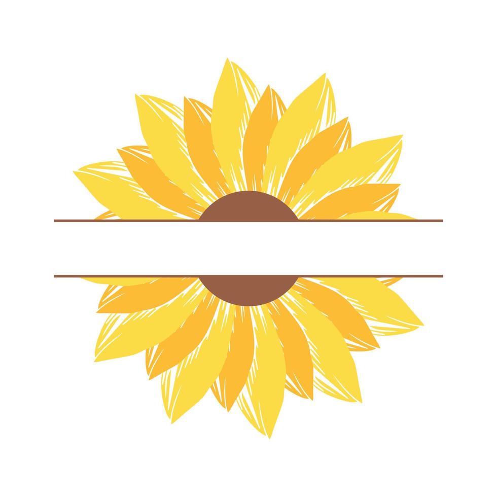 Beautiful and natural sunflower illustration vector