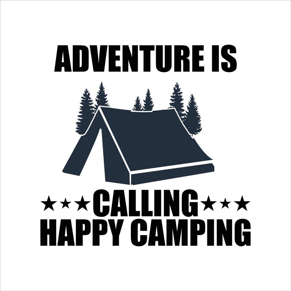 Camping T-shirt design vector