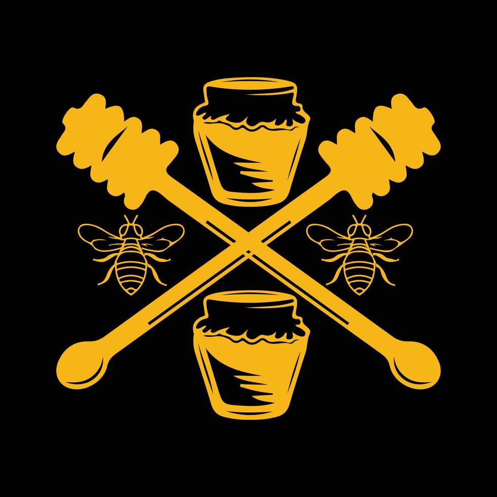 Bee T-shirt design vector