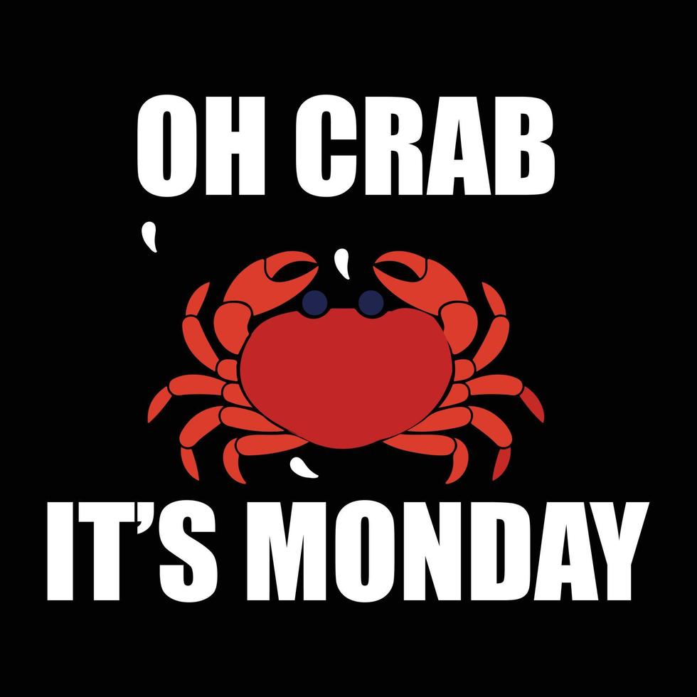 Crab T-shirt design vector