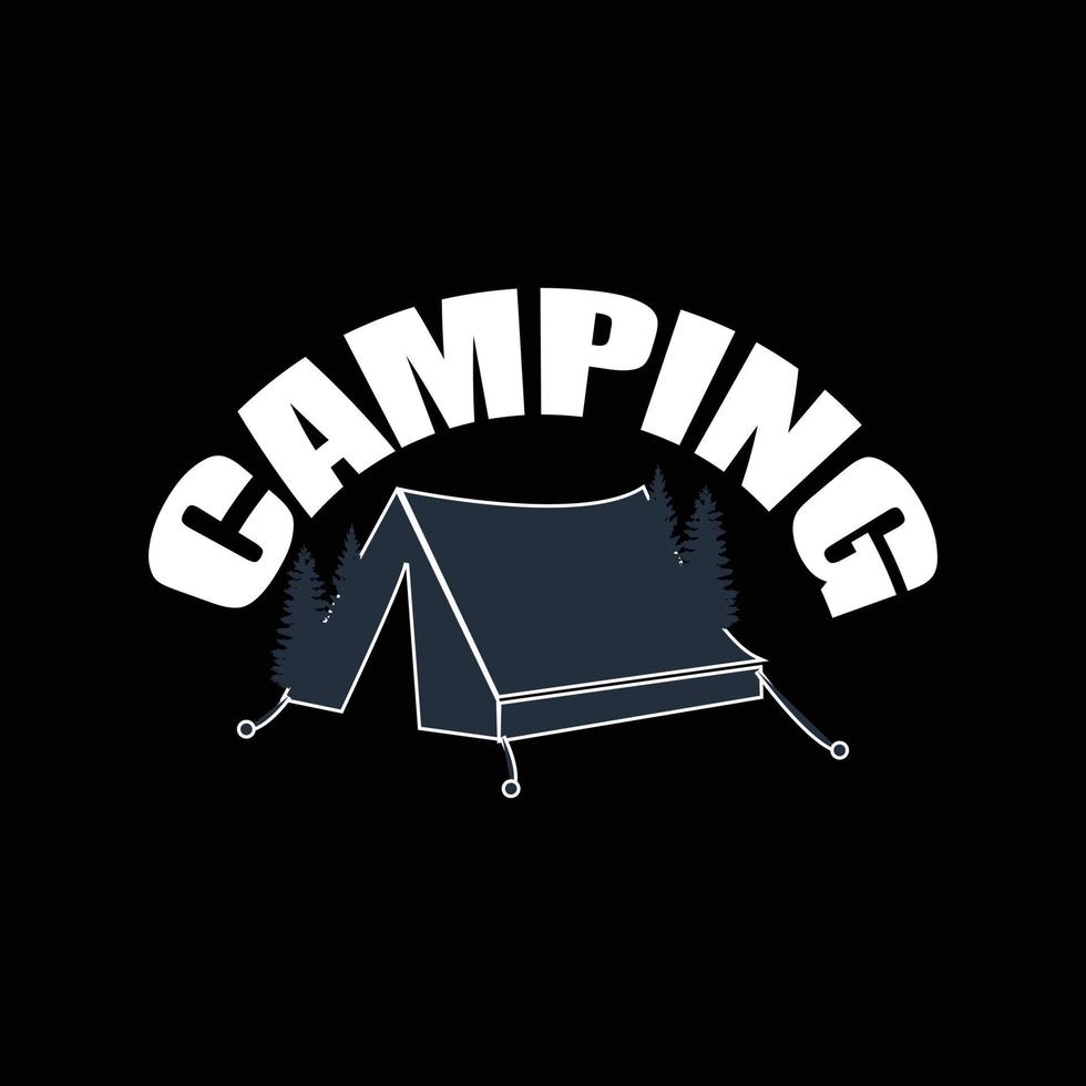 Camping T-shirt design vector