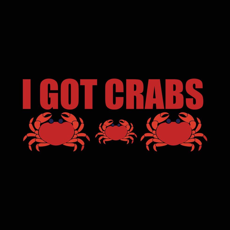 Crab T-shirt design vector