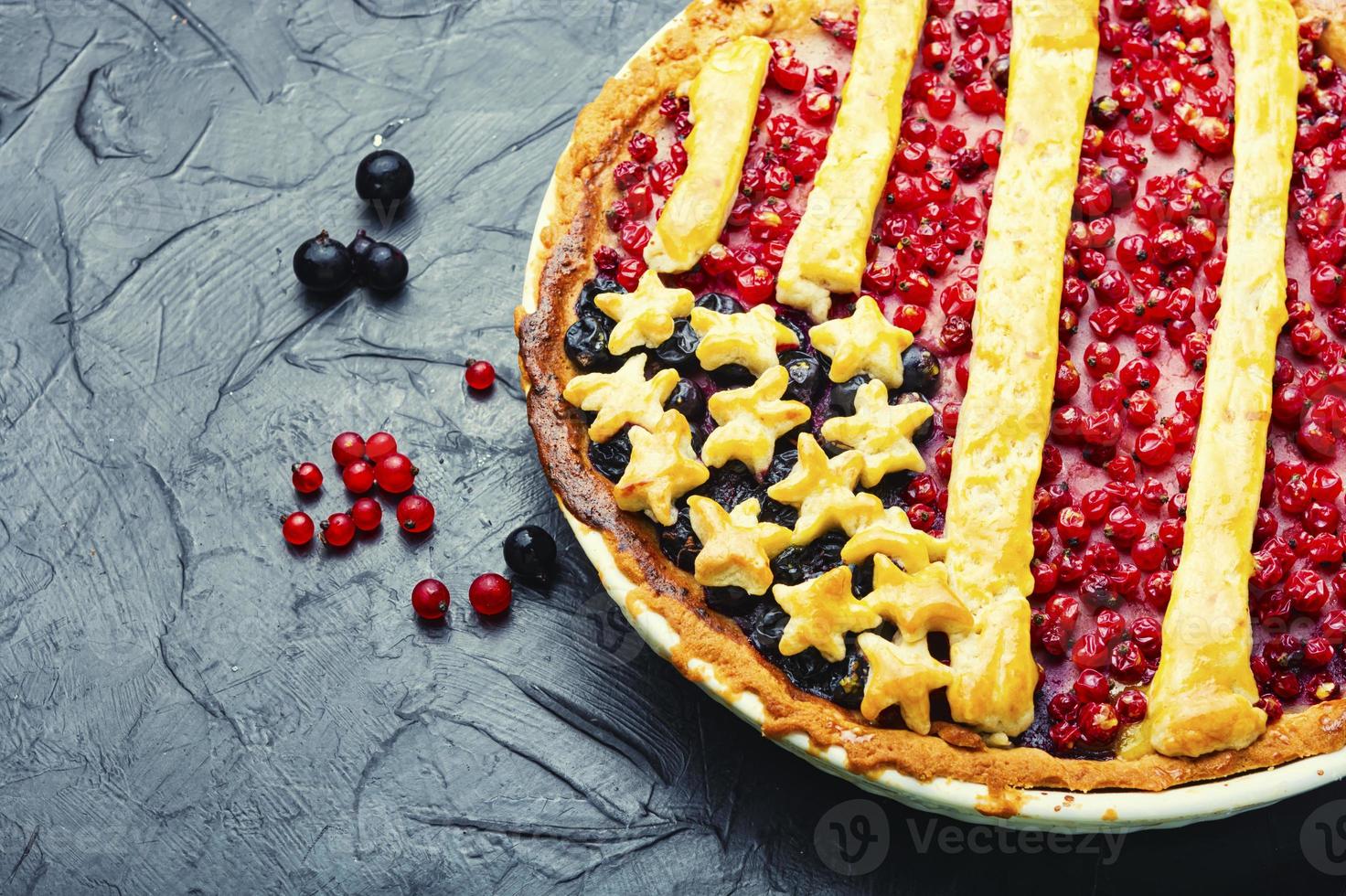 American berry pie. photo