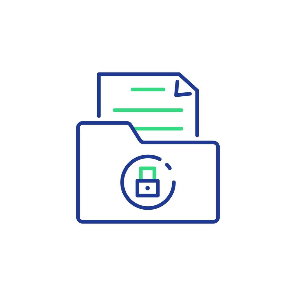 open folder icon. Folder with documents vector