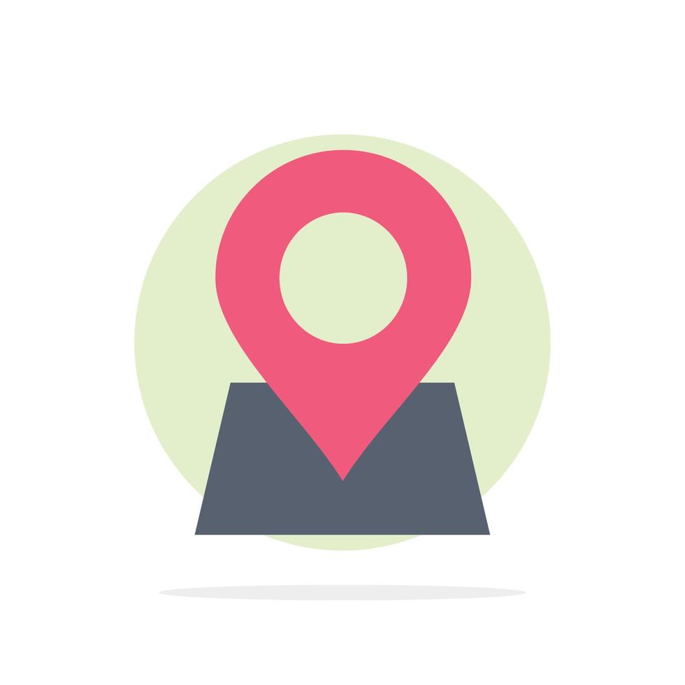 Location Map Marker Pin Abstract Circle Background Flat color Icon vector