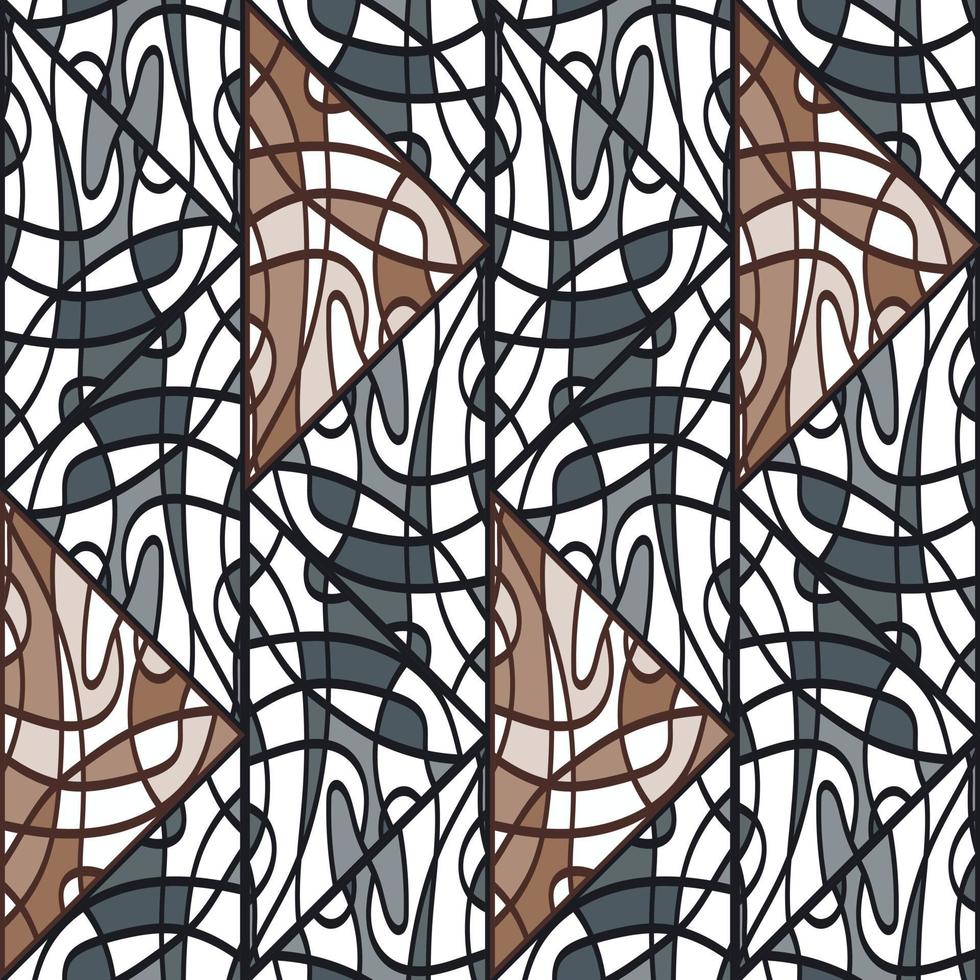 elegant mosaic of lines seamless pattern. Decorative abstract vintage ornament. vector