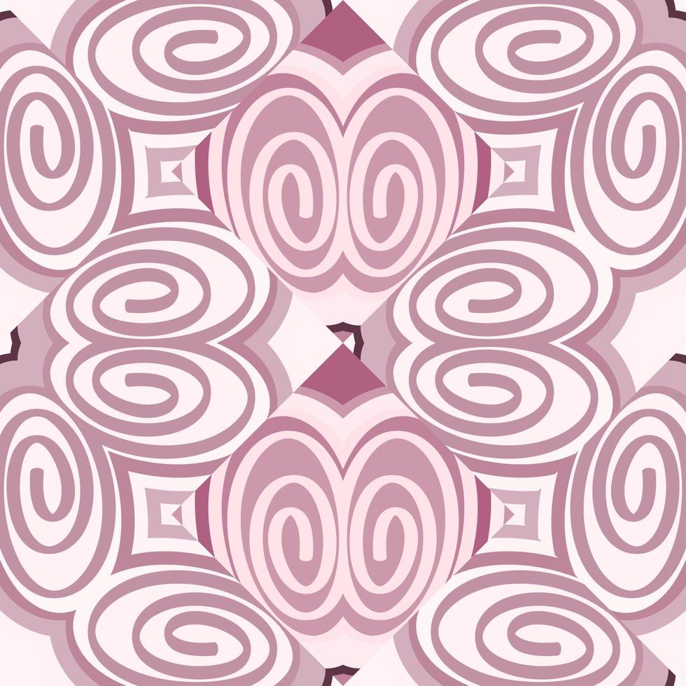 patrón impecable en las espirales de un mosaico de estilo retro. ornamento decorativo abstracto círculo vintage vector