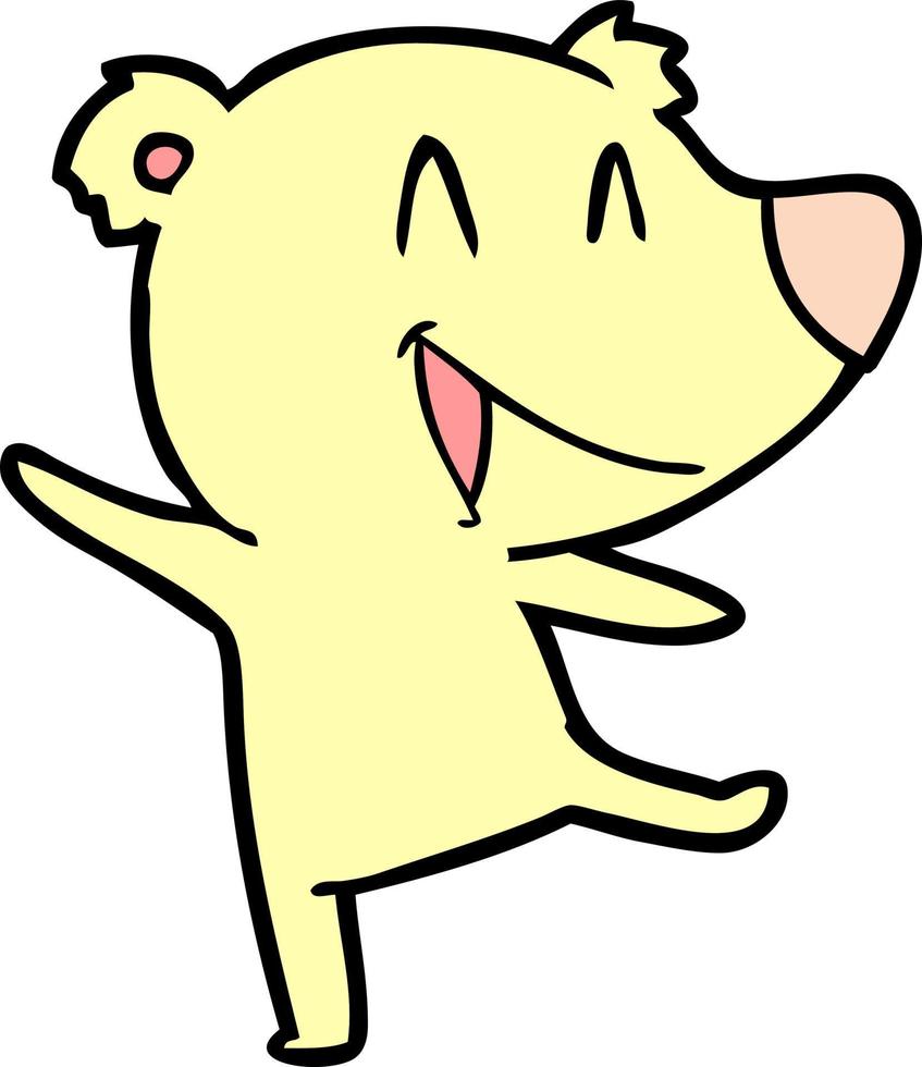 Cartoon happy bear vector