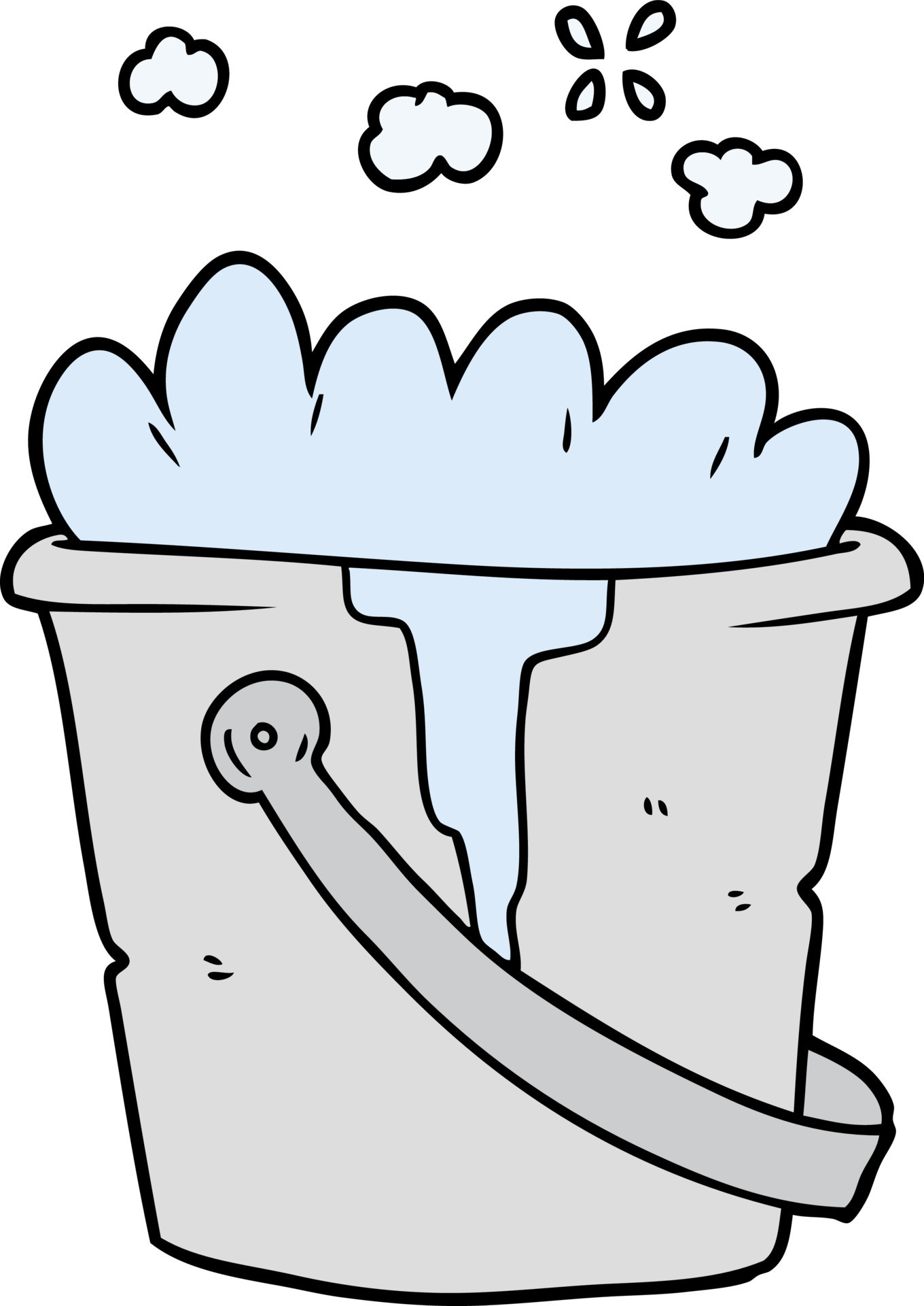 Cartoon soapy bucket 13467195 Vector Art at Vecteezy