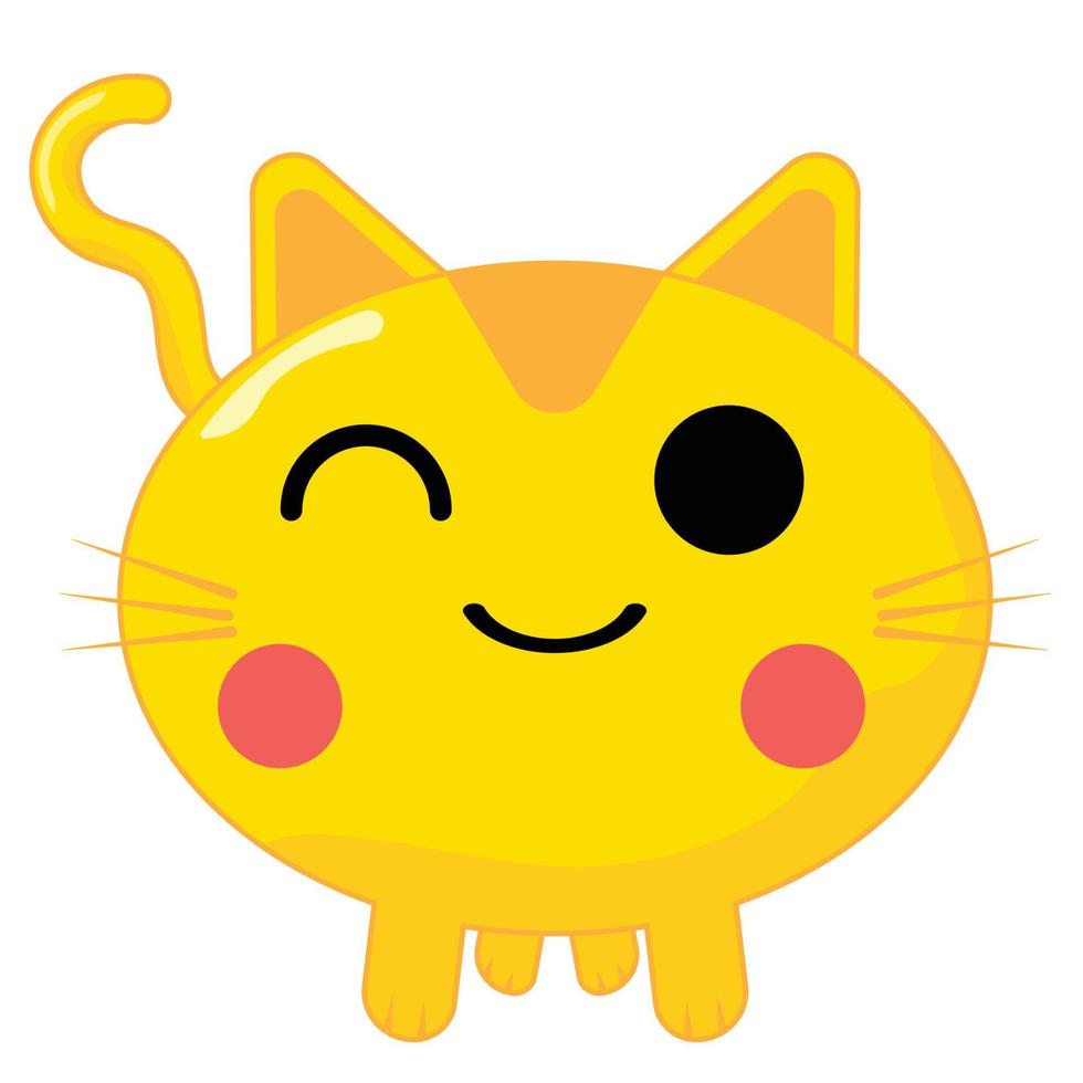 this is a collection of cute cat expression illustrations vector