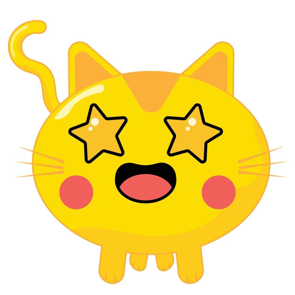 this is a collection of cute cat expression illustrations vector