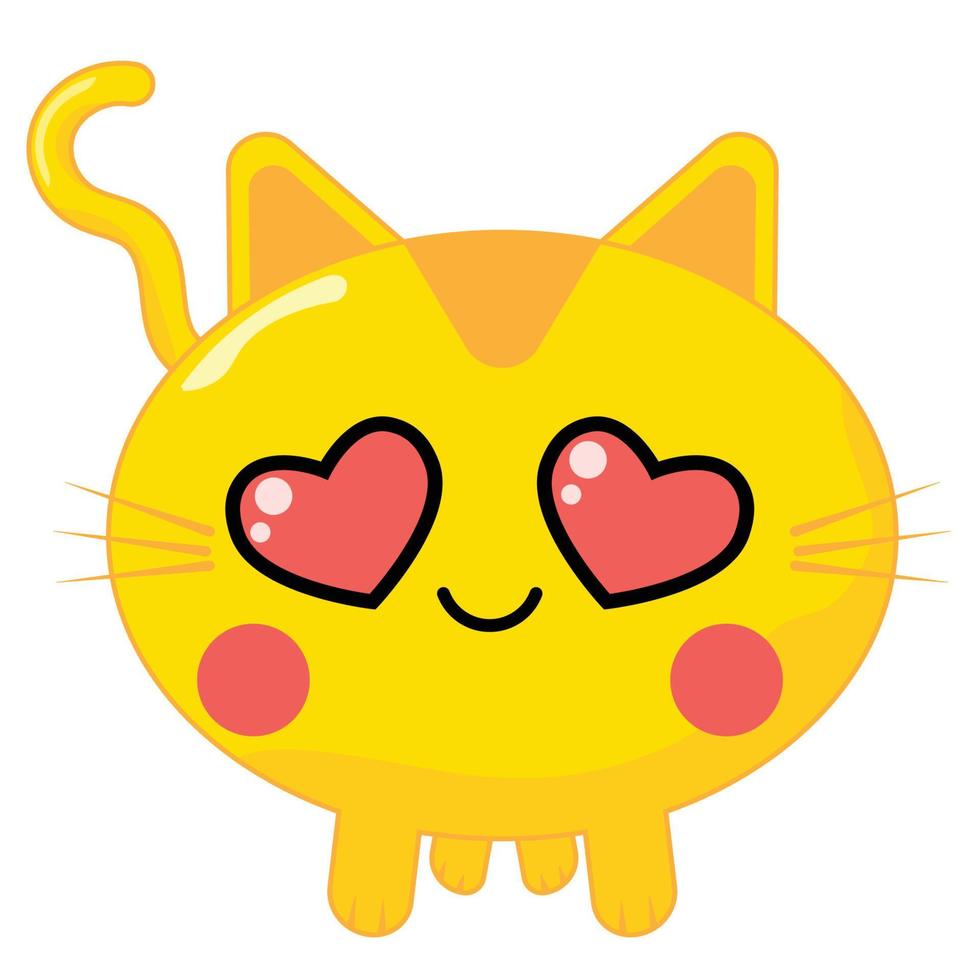 this is a collection of cute cat expression illustrations vector