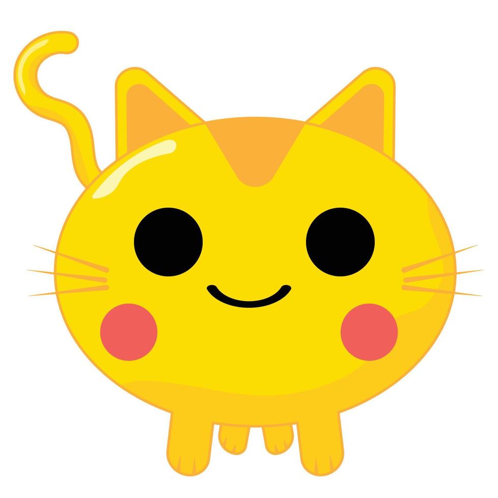 this is a collection of cute cat expression illustrations vector