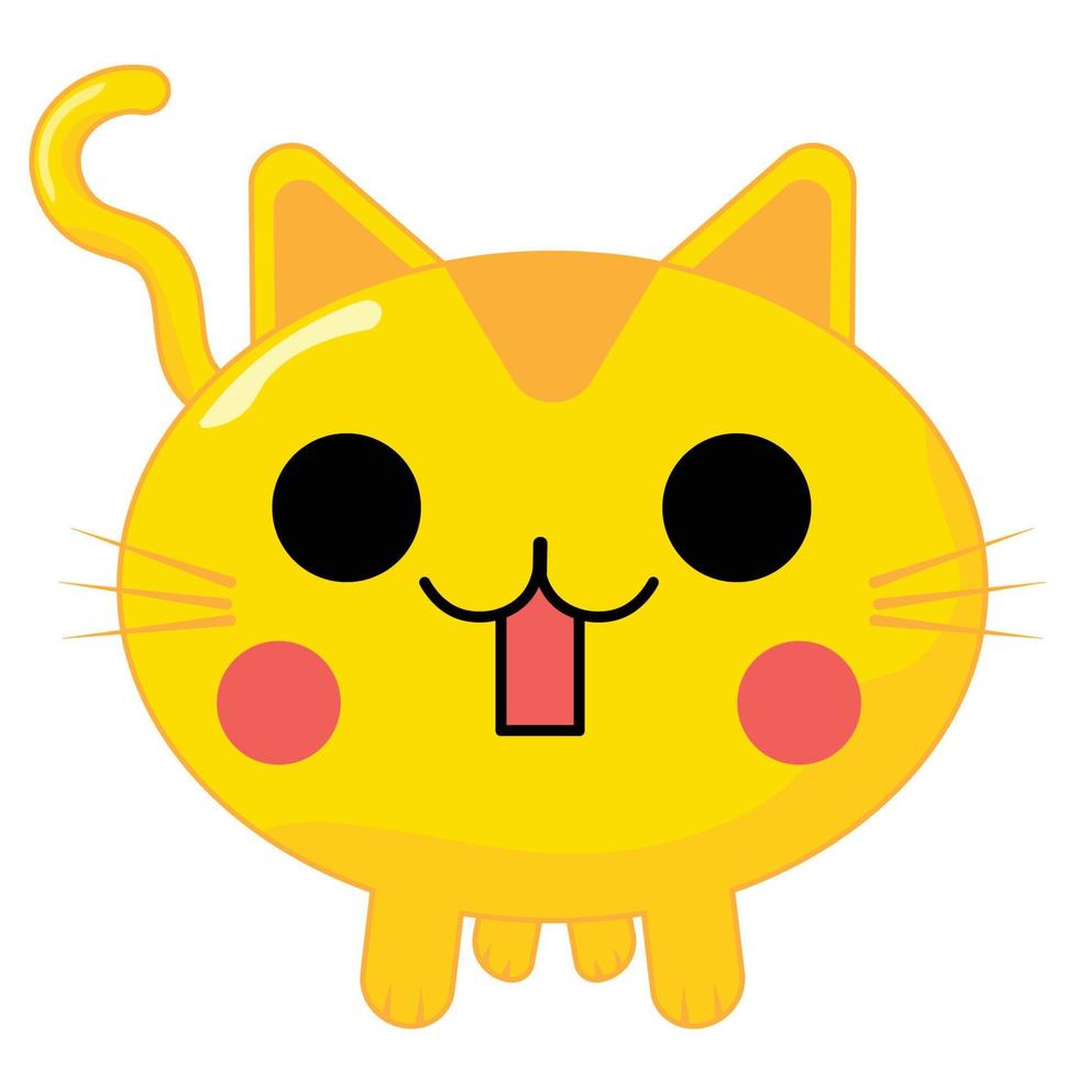 this is a collection of cute cat expression illustrations vector