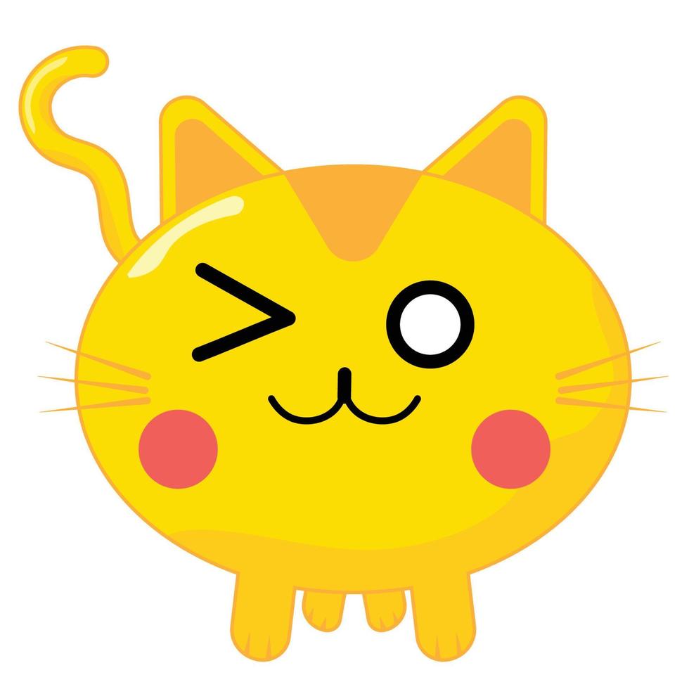 this is a collection of cute cat expression illustrations vector