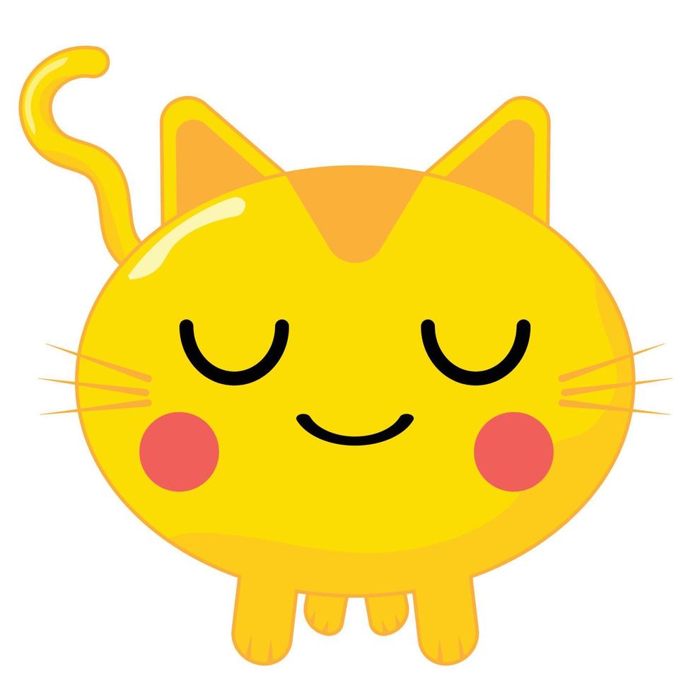 this is a collection of cute cat expression illustrations vector