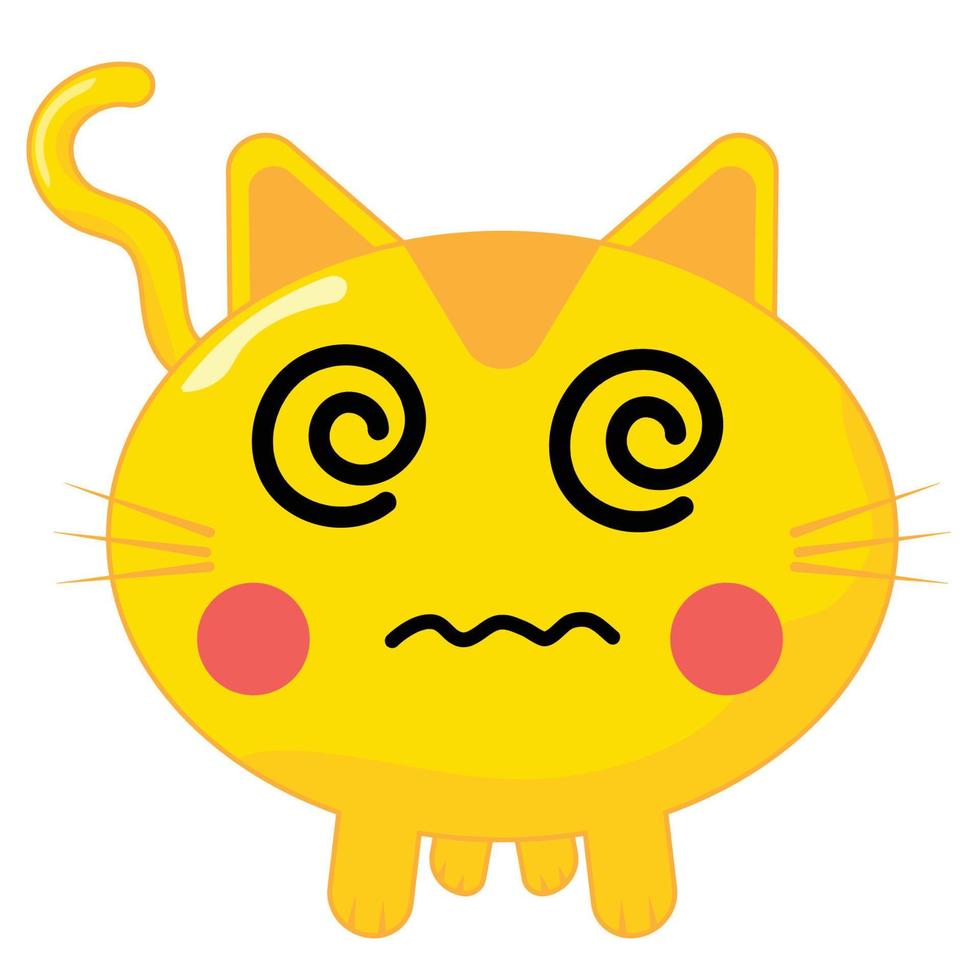 this is a collection of cute cat expression illustrations vector