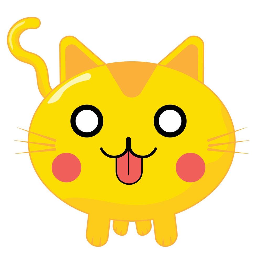 this is a collection of cute cat expression illustrations vector