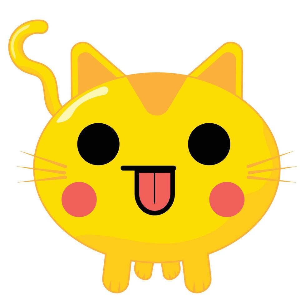 this is a collection of cute cat expression illustrations vector