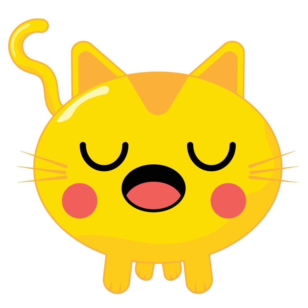 this is a collection of cute cat expression illustrations vector