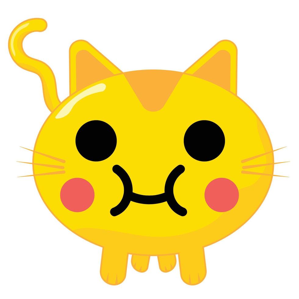 this is a collection of cute cat expression illustrations vector