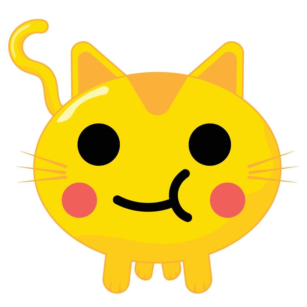 this is a collection of cute cat expression illustrations vector