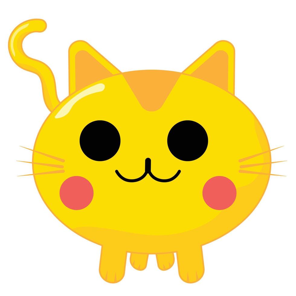 this is a collection of cute cat expression illustrations vector