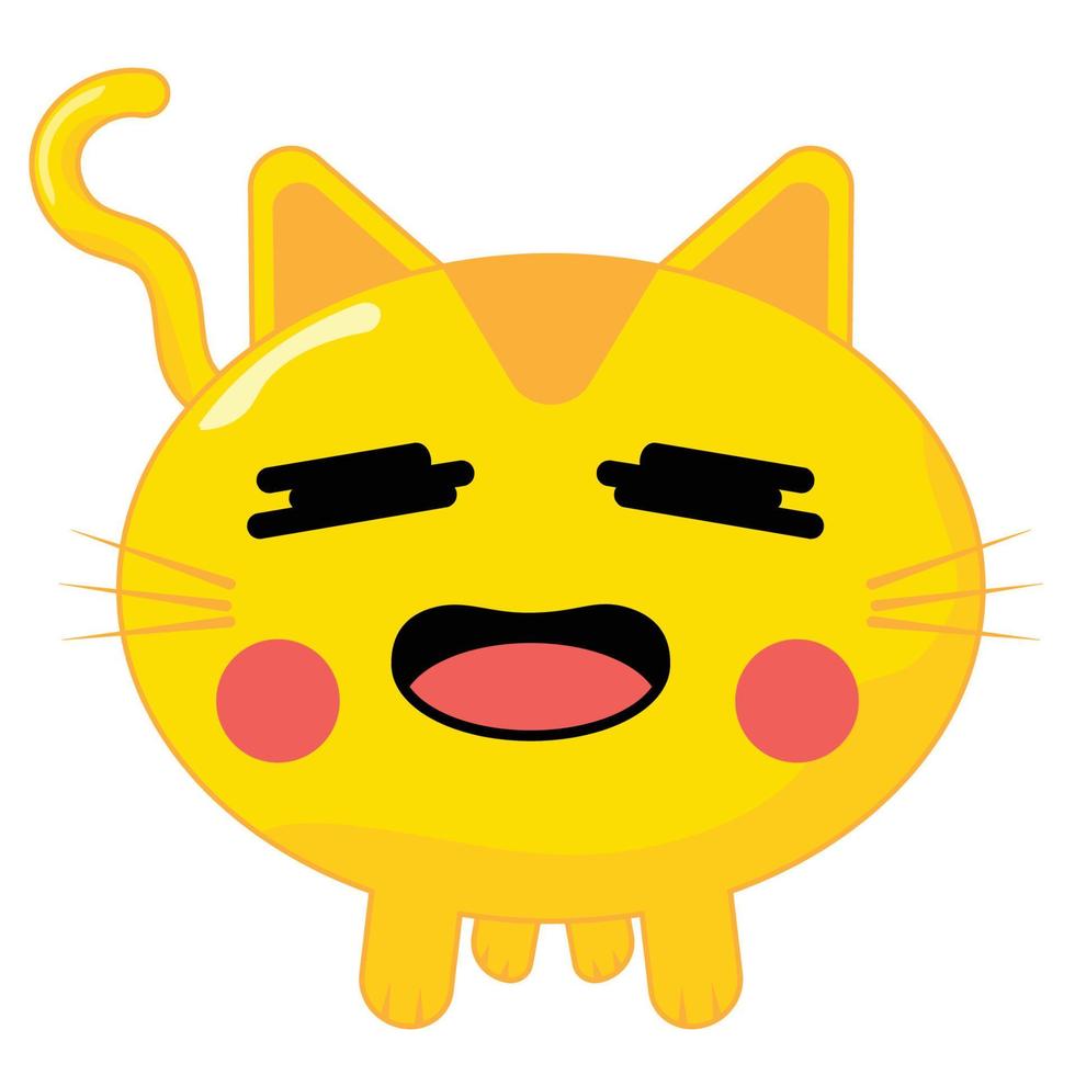 this is a collection of cute cat expression illustrations vector