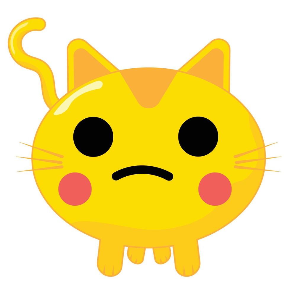 this is a collection of cute cat expression illustrations vector